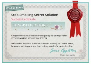 Stop Smoking Secret Solution Certificate